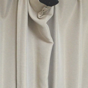 カーテンとマシュマロの画像