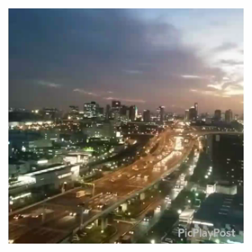 夕焼けと東京タワーの画像