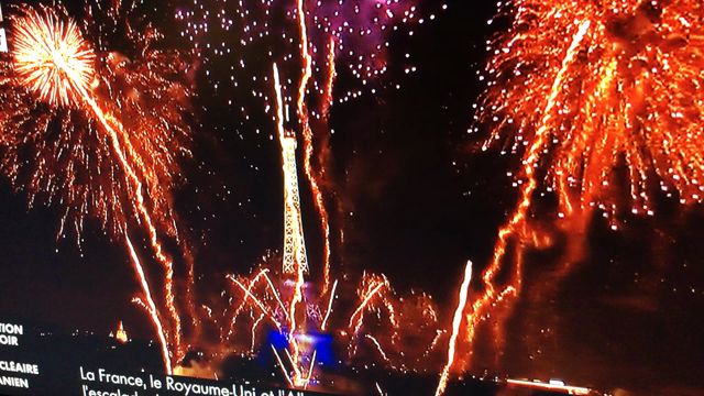 革命記念日の花火❁今年は家族で見れました♫の記事動画