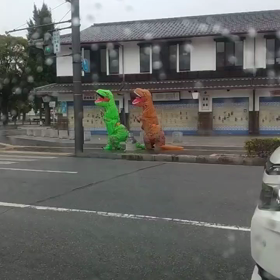 恐竜も交通ルール守るんだ⁉️の画像