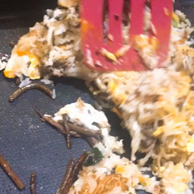ホットプレートで焼きビビンバ˛˛ꉂ ೭(˵¯̴͒ꇴ¯̴͒˵)౨”の画像