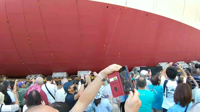 新造船進水式に行ってきた　※画像追加の記事動画