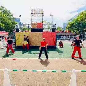 アジア競技大会イベント会場での演武の画像
