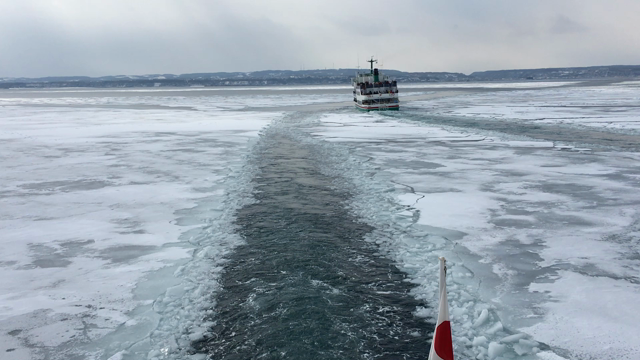 流氷ゾーンへの記事動画