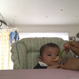 離乳食:カボチャとダシで重湯の画像
