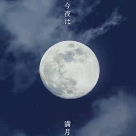 今日は満月の画像