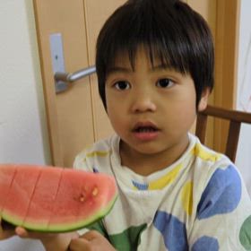 すいか頂きました!の画像