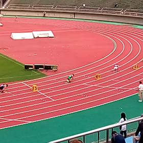 高校総体観戦の画像
