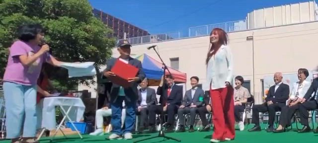 しながわ花街道 かかしコンテスト セーラーネギ表彰状いただきました。の記事動画