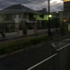 夕暮れの京都五条を車窓から見て  ちょっと侘しいの画像