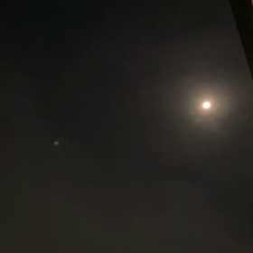 深夜のお月見の画像