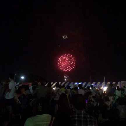 地元の花火大会の記事動画