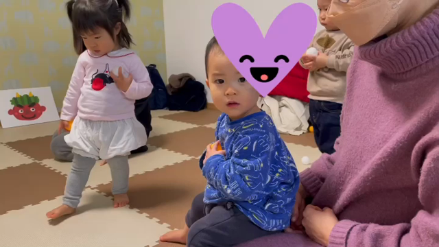 ベビーリトミックも節分を♪そーれエイ！に合わせて豆を投げます！の記事動画
