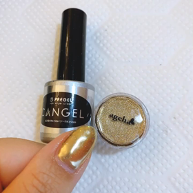 ミラーネイルの使用感、ageha nail.クロムパウダーの画像