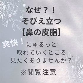 なぜ？！そびえ立つ鼻の皮脂の画像