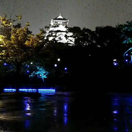 雨の日のイルミネーション～10/18サクヤルミナ～の記事動画