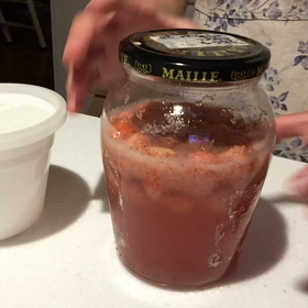 いちご酵母完成の画像