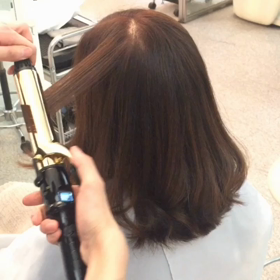 中間にリッジを出す巻きスタイリング動画！の画像
