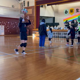 年長さんのコの字パスの画像