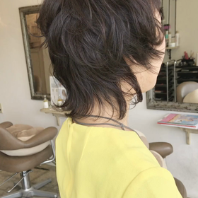 ウルフカットの画像