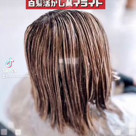 白髪活かしハイライトの画像