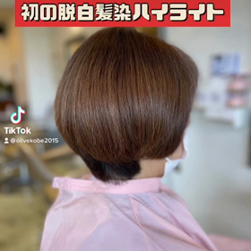 脱白髪染ハイライトの画像