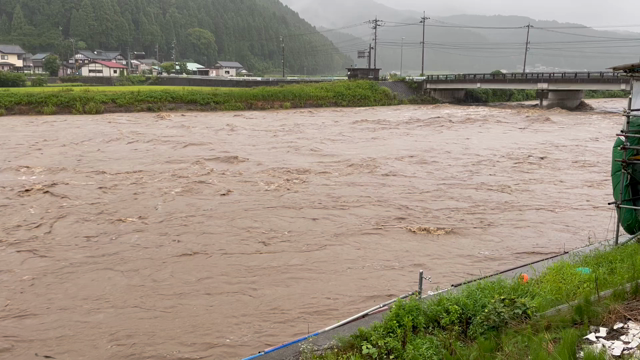 本日(４日)の足羽川の状況※夕方の記事動画