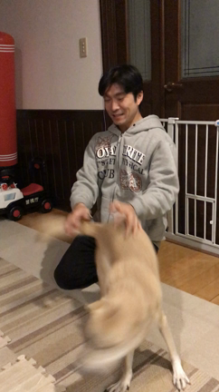 帰宅時、家族からの熱烈歓迎の記事動画