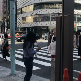 ぶらぶら散歩。街角クイズ。数寄屋橋交差点、帝国ホテル、歩く速度の画像