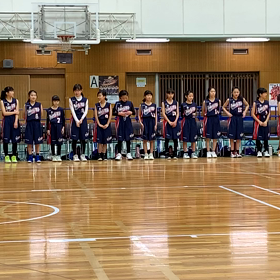 Ｂリーグの前座試合に出場の画像