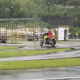 雨の中頑張ってるの画像