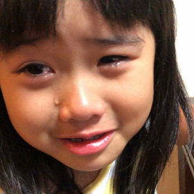 チャレンジ付属品が出来なくて泣くの画像
