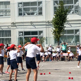 鼻声、運動会、玉入れの画像