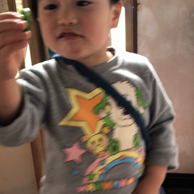 インゲン食べる辰の画像
