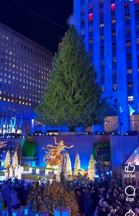 ロックフェラーのクリスマスツリー点灯…は良いけどの記事動画