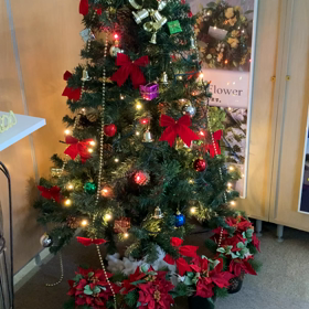 事務所の中もクリスマスムードへの画像