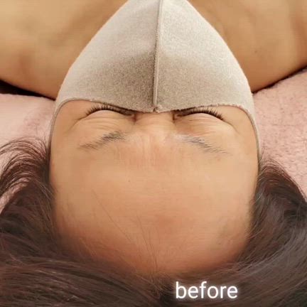 少ないマツエクでも　ふさふさに見える目元美人画像　艶肌　before　afterの記事動画