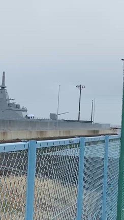 蒲郡市　感動(*≧∀≦*)護衛艦やはぎが来たー！！の記事動画