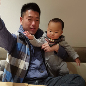パパと春ぼーの画像