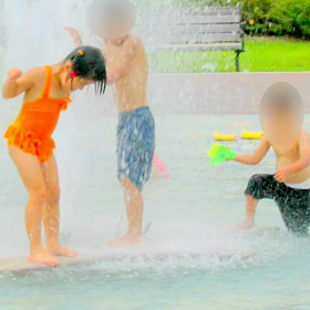 さえりんの❤️お❗オ❗泳ぐ❓水遊び❗やっぱり水が大好きっ❗の画像