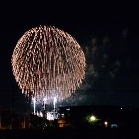 昨日は花火大会の画像