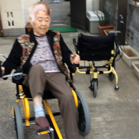 足漕ぎ車椅子『プロファンド』の画像