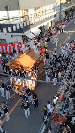 泉大津だんじり祭り初日の記事動画