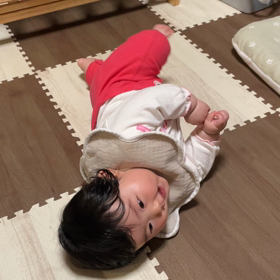 5m0d＊良い子、寝返り、5ヶ月♡の画像