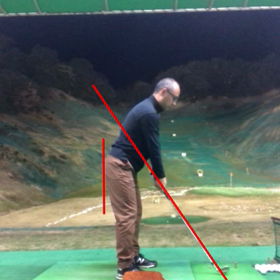 ややスライス気味の画像