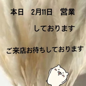 本日2月11日営業しております！の画像