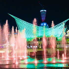メリケンパーク 噴水ショー♡の画像