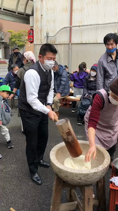 駅前区ふれあいもちつき大会の記事動画