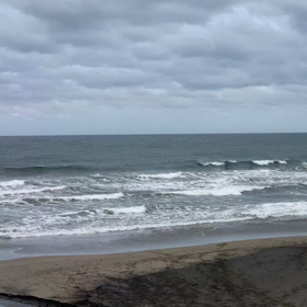 1月19日千葉北、東浪見の朝の波の画像