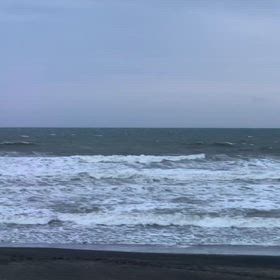10月7日千葉北、東浪見の朝の波の画像